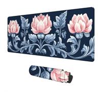 Tappetino Mouse XXL 1200x600 mm Fiore Tappetino Mouse Gaming Pianta Impermeabile Mouse Pad Accessori Gaming Mousepad con Base in Gomma Antiscivolo Bordi Cuciti Sottomano Scrivania per Regalo Uomo D-04
