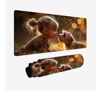 Tappetino Mouse XXL 1200x600, Tappetino Scrivania Ragazza Mouse Pad Cane Sottomano Scrivania, Mousepad con Base in Gomma Antiscivolo, Desk Mat con Bordi Cuciti, Ufficio Accessori, Regalo Donna H2-799