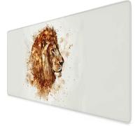 Tappetino Mouse XXL 1200x600mm Marrone Mousepad Leone Tappetino Scrivania Grande, con base in Gomma Antiscivolo, Impermeabile Sottomano Scrivania Computer, Ufficio, Accessori Gaming Mouse Pad s1866t