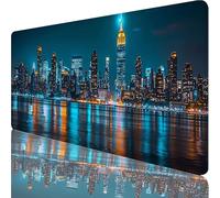 Tappetino Mouse XXL 1200x600x3mm, Tappetino mouse Grigio, Gaming Mouse Pad Migliora Precisione e Velocità, Mousepad con Base in Gomma Antiscivolo, Accessori Scrivania e Accessori Gaming, Città G-9620