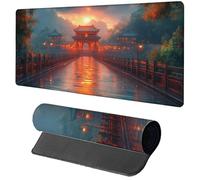 Tappetino Mouse XXL 1200x600x3mm, Tappetino Scrivania Grigio Mouse pad Architettura con Bordi Cuciti, Base in Gomma Antiscivolo Extended Mousepad Gaming per Pad Pc Ufficio Accessori Gaming U-6158