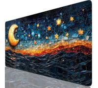 Tappetino Mouse XXL 120x60cm, Blu Tappetino per Mouse Geometria Mousepad, Sottomano Scrivania Accessori Gaming, Base in Gomma Antiscivolo, Mousepad per Ufficio Accessori, Computer Desktop, PC Y8-921