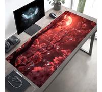 Tappetino Mouse XXL 140x60 cm, Lavabile, Rotolo Di Fiori Rosa Accessori Gaming, con Base in Gomma Antiscivolo per Lavoro Ufficio, Regalo Uomo PjY10779 I-3