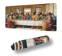 Tappetino Mouse XXL 1500 x 800 mm, Tappetino Mouse L'Ultima Cena Scrivania Gaming Mauspad Uomo Sottomano Scrivania Ufficio Accessori, Migliorare Precisione e Velocit, Superficie Liscio, Grande S-9841