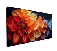 Tappetino Mouse XXL 150x80 cm, Impermeabile Tappetino Mouse Rosso Mouse Pad Mandala Sottomano Scrivania Base in Gomma Antiscivolo Mousepad Bordi Cuciti Anti-Sfilacciatura per Computer -ly2505HP