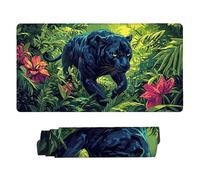 Tappetino Mouse XXL 160 x 80 cm - Tappetino Mouse Gaming giungla Pantera Nera Mousepad - Controllo Preciso Migliora la Velocità e la Precisione - Tenuta Stabile - Lavabile - Accessori Scrivania b-344