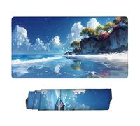Tappetino Mouse XXL 160 x 80 cm - Tappetino Mouse Gaming Luna vista mare Mousepad - Controllo Preciso Migliora la Velocità e la Precisione - Tenuta Stabile - Lavabile - Accessori Scrivania b-979