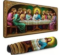 Tappetino Mouse XXL 1600x800x3mm Tappetino Scrivania Gaming Colore Superficie Morbida e Impermeabile, Base Rubber Antiscivolo Mousepad Tappeto Tastiera Computer per Ufficio, Gamer L'Ultima Cena xg-878