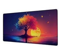 Tappetino Mouse XXL 500x250 mm Mouse Pad Lago Sottomano Scrivania Albero Mousepad Accessori Gaming Desk Mat per Migliorare Velocità Tappetini Gaming, per Ufficio Casa Computer Lavoro Gioco D-221