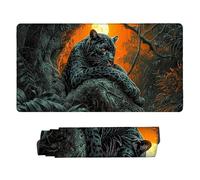 Tappetino Mouse XXL 60 x 30 cm - Tappetino Mouse Gaming Animali Pantera Nera Mousepad - Controllo Preciso Migliora la Velocità e la Precisione - Tenuta Stabile - Lavabile - Accessori Scrivania b-208
