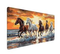 Tappetino Mouse XXL 600 x 300 mm - Tappetino Mouse Gaming Animali Cavalli Mousepad - Controllo Preciso del Mouse Migliora la Velocità e la Precisione - Tenuta Stabile - Accessori Scrivania y-342