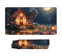 Tappetino Mouse XXL 600 x 300 mm- Tappetino Mouse Gaming capanna nella foresta Mousepad- Controllo Preciso Migliora la Velocità e la Precisione- Tenuta Stabile- Accessori Scrivania i-705