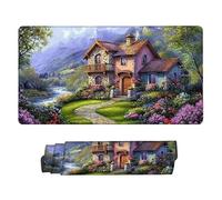 Tappetino Mouse XXL 600 x 300 mm- Tappetino Mouse Gaming capanna nella foresta Mousepad- Controllo Preciso Migliora la Velocità e la Precisione- Tenuta Stabile- Accessori Scrivania i-706