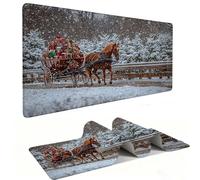 Tappetino Mouse XXL 600 x 300 mm - Tappetino Mouse Gaming Carrozza invernale Mousepad - Controllo Preciso del Mouse Migliora la Velocità e la Precisione - Tenuta Stabile - Accessori Scrivania h-177