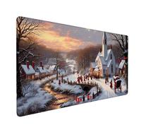 Tappetino Mouse XXL 600 x 300 mm - Tappetino Mouse Gaming Città Inglese Mousepad - Controllo Preciso del Mouse Migliora la Velocità e la Precisione - Tenuta Stabile - Accessori Scrivania y-1219