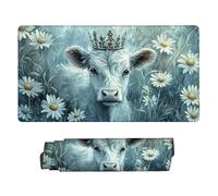 Tappetino Mouse XXL 600 x 300 mm- Tappetino Mouse Gaming Margherita mucca Mousepad- Controllo Preciso Migliora la Velocità e la Precisione- Tenuta Stabile- Lavabile- Accessori Scrivania i617