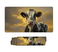 Tappetino Mouse XXL 600 x 300 mm- Tappetino Mouse Gaming mucca da latte Mousepad- Controllo Preciso Migliora la Velocità e la Precisione- Tenuta Stabile- Lavabile- Accessori Scrivania i-616
