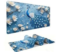 Tappetino Mouse XXL 600 x 300 mm - Tappetino Mouse Gaming Orchidea Jade Pavo Mousepad - Controllo Preciso del Mouse Migliora la Velocità e la Precisione - Tenuta Stabile - Accessori Scrivania h-1347