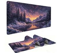 Tappetino Mouse XXL 600 x 300 mm - Tappetino Mouse Gaming Paesaggio Luna Mousepad - Controllo Preciso del Mouse Migliora la Velocità e la Precisione - Tenuta Stabile - Accessori Scrivania h-618