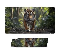 Tappetino Mouse XXL 600 x 300 mm- Tappetino Mouse Gaming Tigre nel bosco Mousepad- Controllo Preciso Migliora la Velocità e la Precisione- Tenuta Stabile- Lavabile- Accessori Scrivania i-760