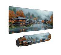 Tappetino Mouse XXL 600 x300 x 3mm Tappetino Gaming Giallo, Mouse Pad Autunno con Base in Gomma Antiscivolo, Impermeabile Mousepad Grande, Accessori Gaming, con Bordi Cuciti, Regalo Uomo -2510O59