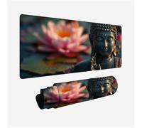 Tappetino Mouse XXL 600x300, Tappetino Scrivania Loto Mouse Pad zen Sottomano Scrivania, Mousepad con Base in Gomma Antiscivolo, Desk Mat con Bordi Cuciti, Ufficio Accessori PC, Regalo Donna H2-45
