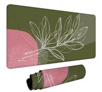 Tappetino Mouse XXL 600x300x3mm Mouse Pad Gaming, Grandi Dimensioni, Maggiore Precisione e Velocità, Base in Gomma Antiscivolo, Tappetino Scrivania con Bordi Cuciti, Laptop (Astratto Verde) L#L1001