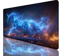 Tappetino Mouse XXL 600x300x3mm, Tappetino mouse Blu, Gaming Mouse Pad Migliora Precisione e Velocità, Mousepad con Base in Gomma Antiscivolo, Accessori Scrivania e Accessori Gaming, Cavallo G-9800