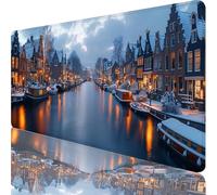 Tappetino Mouse XXL 600x300x3mm, Tappetino mouse Grigio, Gaming Mouse Pad Migliora Precisione e Velocità, Mousepad con Base in Gomma Antiscivolo, Accessori Scrivania e Accessori Gaming, Venezia U-8603