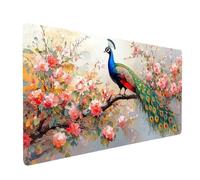 Tappetino Mouse xxl 60x30x0.3 cm Tappetino Gaming Architettura giapponese per Tastiera Mouse Wireless Pc Portatile, Mousepad Fiori di ciliegio Cucire Bordi Base in Gomma Antiscivolo, Gifts model-1062