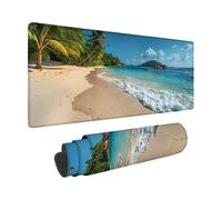 Tappetino Mouse XXL 700 x 300 mm, Oceano Tappetino Scrivania Verde Design, Moderno Mouse Pad con Base in Gomma Antiscivolo Accessori Scrivania, Waterproof Mousepad per PC, Lapto, Regalo -zzg2505AX