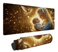 Tappetino Mouse XXL 700 x 400 mm La Madre Mousepad Gaming Desk Mat, e-668 | Tappetino Scrivania tesoro, Base in Gomma Antiscivolo, Tracciamento Ad Alta Precisione, Impermeabile, per Ufficio PC Laptop