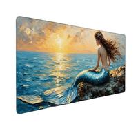 Tappetino Mouse XXL 700 x 400 mm - Tappetino Mouse Gaming Sirena Mousepad - Controllo Preciso del Mouse Migliora la Velocità e la Precisione - Tenuta Stabile - Lavabile - Accessori Scrivania y-827