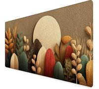 Tappetino Mouse XXL 700x300 mm, Tappetino Mouse Marrone Mousepad Luna Sottomano Scrivania con Bordi Cuciti, Impermeabile Accessori Gaming con Base in Gomma Antiscivolo per Ufficio, Gaming -yym25095W