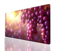 Tappetino Mouse XXL 700x300x3mm Lmperméable et Antidérapant Tappetino Scrivania Uva Mouse Pad Pianta e con Dase in Gomma Antiscivolo, Mousepad Migliora la recisione per Tastiera Scrivania Model-11902