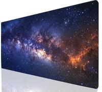 Tappetino Mouse XXL 700x400mmCielo StellatoTappetino Mouse Gaming Blu con Bordi Cuciti Rinforzati, Grande Desk Mat Superficie Liscia, Base in Gomma Antiscivolo,Sottomano Scrivania Resistente a-2584