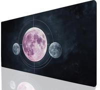 Tappetino Mouse XXL 700x400mmTerraTappetino Mouse Gaming Nero con Bordi Cuciti Rinforzati, Grande Desk Mat Superficie Liscia, Base in Gomma Antiscivolo, Sottomano Scrivania Design Resistente a-3254