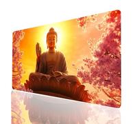 Tappetino Mouse XXL 70x30x0.3CM Lmperméable et Antidérapant Tappetino Scrivania zen Mouse Pad Fiori di ciliegio e con Dase in Gomma Antiscivolo, Mousepad Migliora la recisione per Laptop Model-10082
