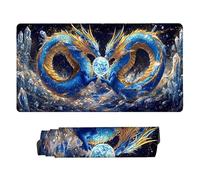 Tappetino Mouse XXL 80 x 40 cm - Tappetino Mouse Gaming Animali Dragoni Mousepad - Controllo Preciso Migliora la Velocità e la Precisione - Tenuta Stabile - Lavabile - Accessori Scrivania b-222