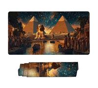 Tappetino Mouse XXL 80 x 40 cm - Tappetino Mouse Gaming Torre d' oro egiziana Mousepad - Controllo Preciso Migliora la Velocità e la Precisione - Tenuta Stabile - Lavabile - Accessori Scrivania b-5