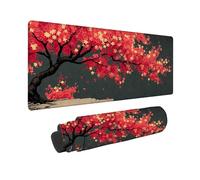 Tappetino Mouse XXL 800 x 300 x 3mm Tappetino Gaming Grigio, Mouse Pad Rosa con Base in Gomma Antiscivolo, Impermeabile Mousepad Grande, Accessori Gaming, con Bordi Cuciti, Regalo Uomo -2510O42