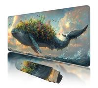 Tappetino Mouse XXL 800 x 400 mm, Grande Tappetino per Mouse Animale, Mousepad Balena Impermeabile e Antiscivolo per Accessori Scrivania, Gaming Mousepad XXL da Gioco per PC, Gaming, Ufficio, V-49