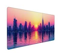 Tappetino Mouse XXL 800 x 400 mm - Tappetino Mouse Gaming Città Mousepad - Controllo Preciso del Mouse Migliora la Velocità e la Precisione - Tenuta Stabile - Lavabile - Accessori Scrivania y-190