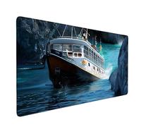 Tappetino Mouse XXL 800 x 400 mm - Tappetino Mouse Gaming Nave Mare Mousepad - Controllo Preciso del Mouse Migliora la Velocità e la Precisione - Tenuta Stabile - Lavabile - Accessori Scrivania y-282