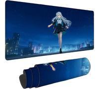 Tappetino Mouse XXL 800 x 400 x 3mm Blu Tappetino Scrivania Tessuto in Microtrama, Base in Gomma Antiscivolo, Soffice Mouse Pad per Una Elevata Velocità e Controllo, per in Ufficio Ragazza xn-541