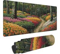 Tappetino Mouse XXL 800 x 400 x 4 mm, Verde Tappetino Mouse Gaming Lavabile, Fiore Mouse Pad Accessori Scrivania, Impermeabile e Antiscivolo Mousepad per PC Laptop Lavoro Ufficio, Regalo Uomo w-1945