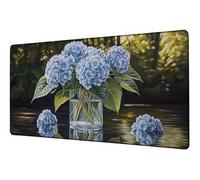 Tappetino Mouse XXL 800x300 mm Mouse Pad Fiore Sottomano Scrivania Lago Mousepad Accessori Gaming Desk Mat per Migliorare Velocità Tappetini Gaming, per Ufficio Casa Computer Lavoro Gioco D-343