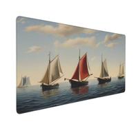 Tappetino Mouse XXL 800x300 mm Tappetino Mouse Veliero, Impermeabile Tappetino Gaming Cielo Mouse Pad XXL Tappetino Scrivania, Base Antiscivolo Migliora Precisione e Velocità per Desktop/Ufficio-MU202