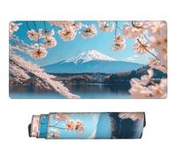 Tappetino Mouse XXL 800x300mm Monte Fuji Grande Mouse Pad, Tappetino Scrivania con Bordi Cuciti, Grande Mousepad Gaming con Base Antiscivolo per Giocatori, Ufficio e Casa (Fiori di Ciliegio) -MP692