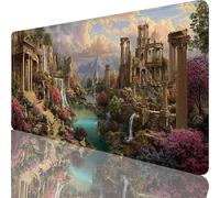 Tappetino Mouse XXL 800x300x3 mm, Grande Tappetino Mouse Gaming Grigio con Motivo, Architettura Desk Mat Mousepad Gaming per PC Laptop, Migliora Precisione e Velocità per Ufficio Casa Giocatori l-4541